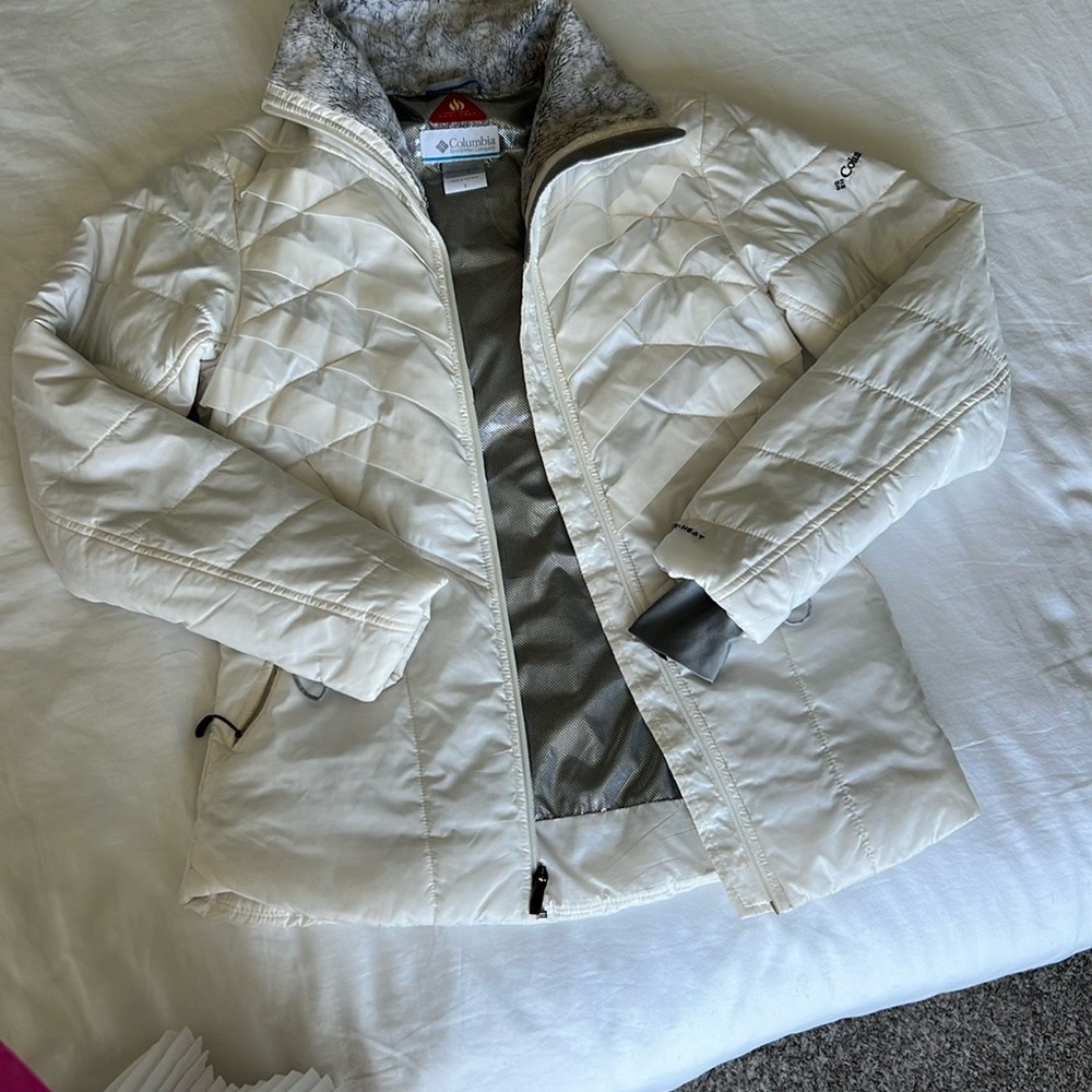 Columbia White and Gray Interchange Jacket